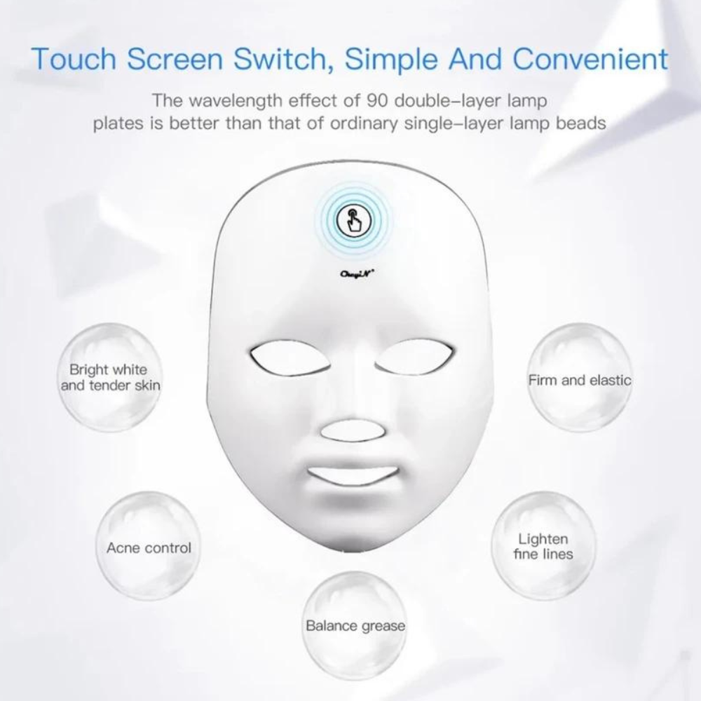 LED Light Therapy Mask with 7 Therapeutic Colors