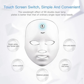 LED Light Therapy Mask with 7 Therapeutic Colors