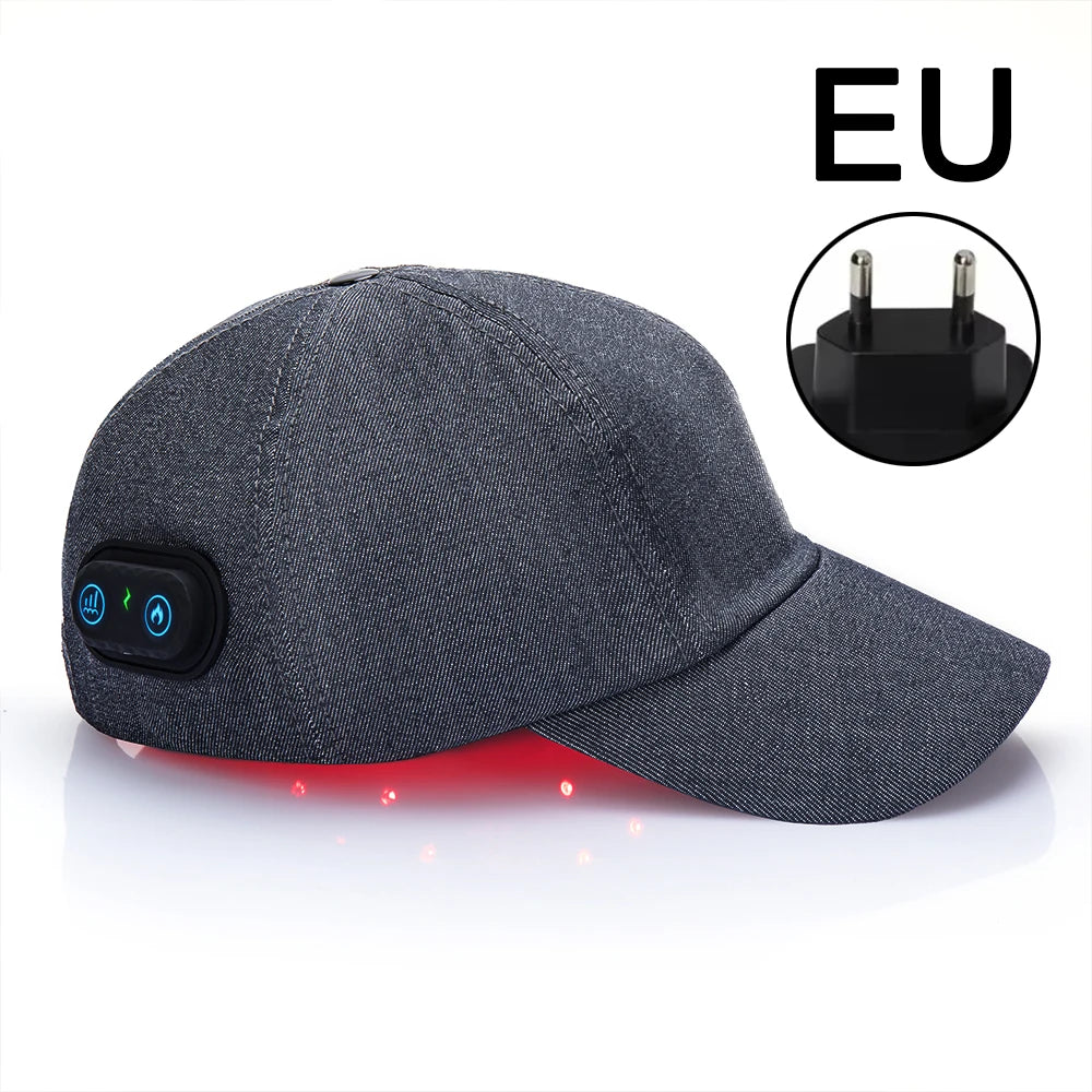 Nuevos LED infrarrojos Gorro de terapia con luz roja anticaída, relajante del cuero cabelludo y antiinflamatorio