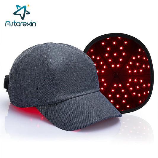 Nuevos LED infrarrojos Gorro de terapia con luz roja anticaída, relajante del cuero cabelludo y antiinflamatorio