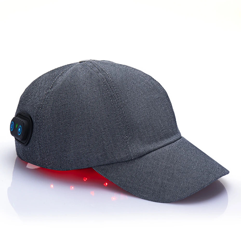 Nuevos LED infrarrojos Gorro de terapia con luz roja anticaída, relajante del cuero cabelludo y antiinflamatorio